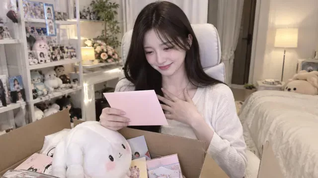 최애한테 보낼 생일 선물 포장하면서 수다 떨어요