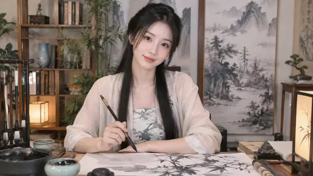 처음 잡아 본 붓, 수묵화가 이렇게 차분할 줄이야